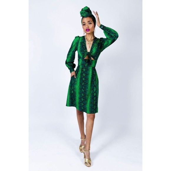 ISO Wrap Scarf in Green Snake 🐍 - Picture 3 of 5